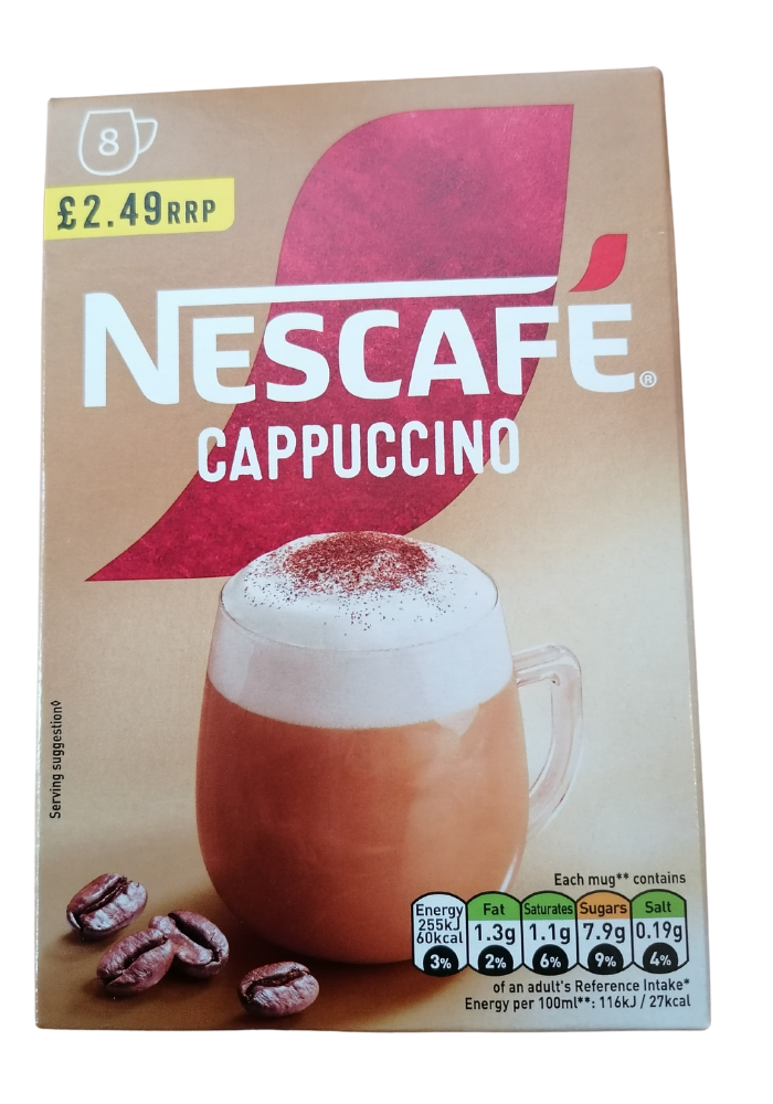 Nescafe 8 Sac Cappucino - 124 g