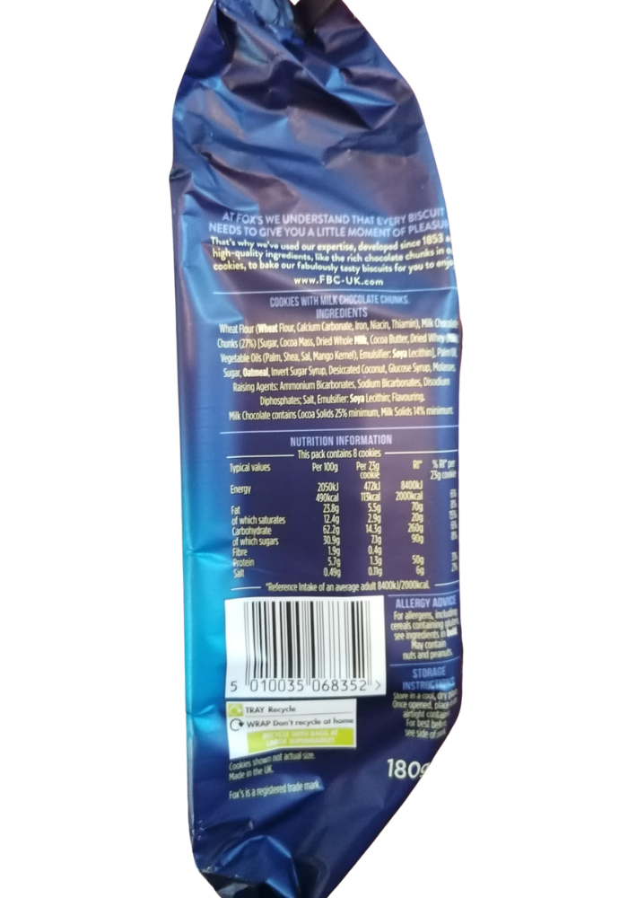 Fox's Milk Chocolate Cookies - 180 g