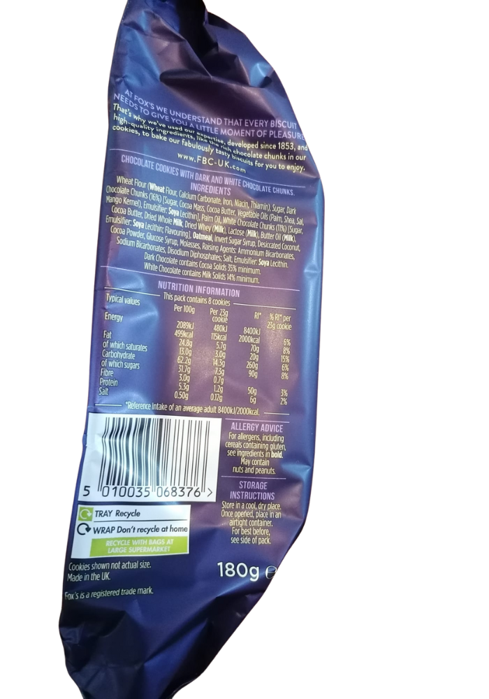 Fox's Triple Chocolate Cookies - 180 g