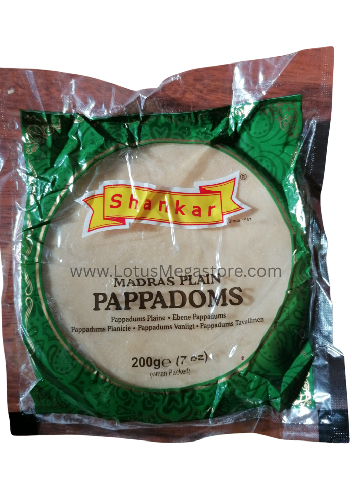 Madras Plain Pappadoms 7"