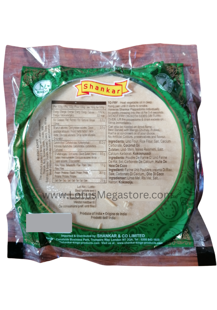 Madras Plain Pappadoms 7"