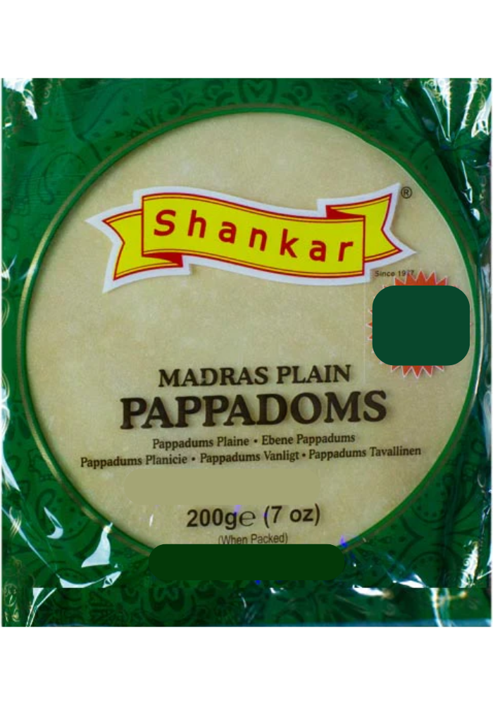 Madras Plain Pappadoms 7"