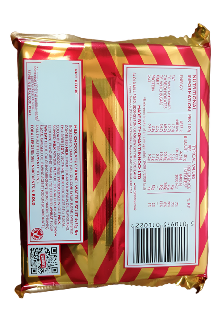 Tunnock's Choc Caramel Wafer - 4 Pack